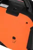 A close-up view of the side of an orange and black generator. Anteprima dell’immagine prodotto