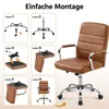 Krzesło biurowe 591884 retro brązowe, ergonomiczne krzesło Podgląd zdjęcia produktu 8