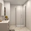 100x80cm 195cm 6mm Eckeinstieg Eckdusche Drehtür Produktbild-Vorschau 1