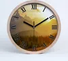 Holzuhr 30fi cm wanduhr - schwarze Spitzen - Produktbild-Vorschau 1
