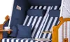 Strandkorb - bene living - Ostsee - blau/weiß - PE weiß Produktbild-Vorschau 3