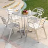 Table de jardin Table de bistrot stable en aluminium Voir les images du produit 2