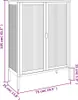 vidaXL Příborník černý 75x35x105 cm sklo a ocel Náhled obrázku produktu 8