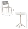 Garten Essgruppe mit Tisch Ø60 cm und 2 stapelbaren Stühlen Produktbild-Vorschau 6