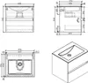 Waschtisch + Unterschrank 60cm montiert Nussbaum SIENA Produktbild-Vorschau 9