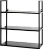 HAKU Wandregal schwarz - Metall, B/H/T: 50x58x20 cm Produktbild-Vorschau 1