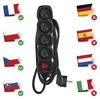 Prodlužovací kabel 3 m / 4 zásuvky / s vypínačem / černý / PVC / 1 mm2 Náhled obrázku produktu