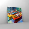 Bilder auf glas - Boote Bunt Angeln Wasser - 30x30cm - Produktbild-Vorschau 4