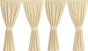 Gartenvorhang 4 Stück 155x220cm, Garten Vorhang Beige, Produktbild-Vorschau 1