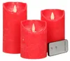 Anna's Collection Stumpfe Kerzen - 3x - rot - LED-Kerzen Produktbild-Vorschau 2