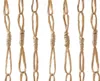 A close-up view of several strands of a beige paper curtain, showing the knotted details. Produktbild-Vorschau