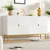 Cassettiera Merax 160 cm, credenza a 4 ante, gamba dorata, Anteprima dell’immagine prodotto 3