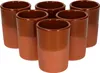 6er Ton-Becher Teilglasiert 180ml Mediterran Unikat Produktbild-Vorschau 2