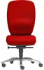Büro-Drehstuhl Lady Comfort ohne Armlehnen Alu-Fußkreuz rot Produktbild-Vorschau 2