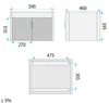 Un Set Di Mobili Da Bagno Con Lavabo Rea Aa147 Astor 60Cm Anteprima dell’immagine prodotto 7