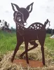Hert Bambi, 70x49 cm hoog, herten, reeën, roest, metaal, Productafbeelding-voorbeeld 1