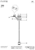 Appeso d'oro vecchio stile 1 lampadina Anteprima dell’immagine prodotto 6