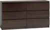 Nábytek Roe | Komoda - 6 zásuvek - 120 cm - Wenge - Moderní Náhled obrázku produktu 1