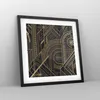 Gerahmtes Poster - Schwarzer Rahmen - Ornament Gold Schwarz Produktbild-Vorschau 8