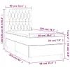 vidaXL Boxspringbett mit Matratze & LED Creme 90x200 cm Produktbild-Vorschau 9