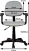 Chaise pivotante pour enfants BELORA - rouge / noir Voir les images du produit 7