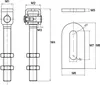 Torangel verstellbar M24 x 190 mm mit U-Form Produktbild-Vorschau 2