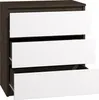 Roe Furniture | Kommode 60 cm - Weiß, Wenge - 3 Schubladen Produktbild-Vorschau 2