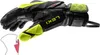 A pair of black and yellow ski gloves with a diagram showing how a hand fits inside. Produktbild-Vorschau