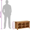 Schuhregal 90x37x45 cm Eiche Massivholz Produktbild-Vorschau 8