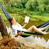 Odolná velká dvojitá houpací síť XXL Boho 2 v 1 z bavlny, Náhled obrázku produktu 9