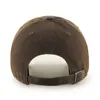 The back view of a brown baseball cap. Produktbild-Vorschau