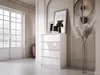 Commode avec 4 tiroirs, blanc mat / blanc brillant, 101 x Voir les images du produit 2