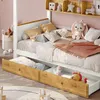 Lit superposé Sweiko, Riche espace de rangement, Cadre en Voir les images du produit 19