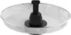 A silver mesh basket with a black handle and base, likely for cooking. Produktbild-Vorschau
