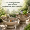 Vogeltränke mit 2 Vögeln auf Sockel Vogel Bad Tränke Garten Produktbild-Vorschau 6