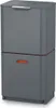 A tall, two-tiered grey waste bin with an orange accent on the lower drawer. Podgląd zdjęcia produktu
