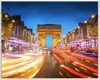 Wallario Wandbild Arc de triomphe in Paris bei Nacht, Produktbild-Vorschau 1
