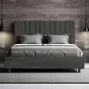 ITYHOME - Gepolstertes Bett ohne Lattenrost 140x190 mit Produktbild-Vorschau 2
