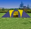 vidaXL Camping-Zelt Stoff 9 Personen Blau und Gelb Produktbild-Vorschau 11