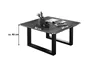 Couchtisch Baumkante massiv Akazie nussbaum 80 x 80 schwarz Produktbild-Vorschau 5