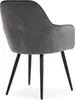 A single gray upholstered chair with black legs is shown from a side-back angle against a white background. Podgląd zdjęcia produktu