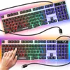 RGB LED Tastatur Gaming Gaming-Tastatur mit Beleuchtet Produktbild-Vorschau 1