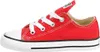 A side view of a red Converse Chuck Taylor All Star sneaker. Voir les images du produit