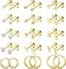 Creole set orecchio oro borchie 15 coppie piercing Anteprima dell’immagine prodotto 1