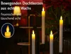 6er Set Echtwachs LED Stabkerzen 25 cm in Weiß, warmweiß Produktbild-Vorschau 5