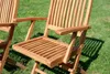 ALEOS. 2x echt Teak Holz Klappsessel Gartensessel Produktbild-Vorschau 4