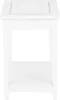 BELIANI Beistelltisch Weiß Glas MDF Platte 40 x 57 cm Produktbild-Vorschau 8
