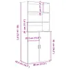 vidaXL Highboard Weiß 80x42,5x185 cm Holzwerkstoff Produktbild-Vorschau 8