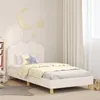 vidaXL Kinderbettgestell mit Kopfteil Creme 90 x 200 cm Produktbild-Vorschau 2