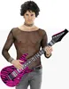Aufblasbare Luftgitarre rosa Zebra 105 cm Produktbild-Vorschau 2